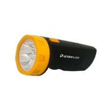 Фонарь LED 3827 (аккум. 220В черный/жел. 5 LED SLA пласт. коробка) Ultraflash 11241