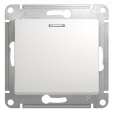 Механизм переключателя 1-кл. СП GLOSSA с подсветкой белый SchE GSL000163