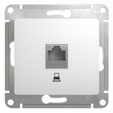 Механизм розетки компьютерной 1-м СП RJ45 GLOSSA белый SchE GSL000181K