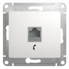 Механизм розетки телефонный 1-м СП RJ11 GLOSSA белый SchE GSL000181T