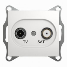 Механизм розетки TV-SAT 1-м СП GLOSSA проходн. 4DB белый SchE GSL000198