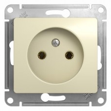 Механизм розетки 1-м СП GLOSSA без заземления беж. SchE GSL000241