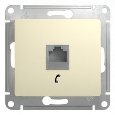 Механизм розетки телефонный 1-м СП RJ11 GLOSSA беж. SchE GSL000281T