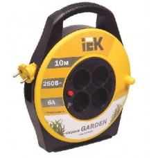 Удлинитель на катушке 4х10м УК10 с термозащитой 2х0.75 "Garden" ИЭК WKP23-06-04-10