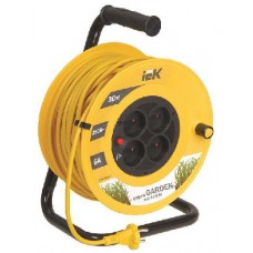 Удлинитель на катушке 4х30м УК30 с термозащитой 2х0.75 "Garden" ИЭК WKP23-06-04-30