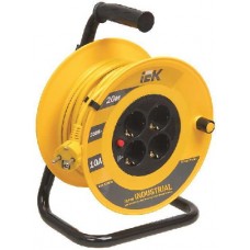 Удлинитель на катушке 4х20м УК20 с термозащитой 3х1.0 "Industrial" ИЭК WKP14-10-04-20