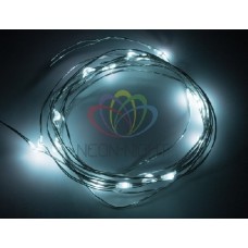 Электрогирлянда "Роса" (батарейки 3хААА в компл.) 2м 20LED белый прозр. провод 2Вт 4.5В IP20 NEON-NIGHT 303-005