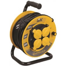 Удлинитель на катушке 4х30м УК30 с термозащитой 3х1.5 IP44 "Industrial plus" ИЭК WKP15-16-04-30-44