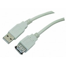 Шнур USB 2.0 (USB А-USB A) 1.8м белый REXANT 18-1114
