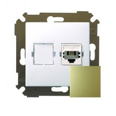 Механизм розетки телефонный СП RJ-11 Simon34 бронза 34480-036