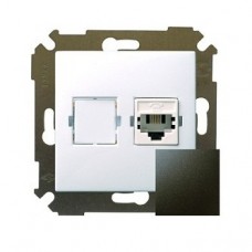 Механизм розетки телефонный СП RJ-11 Simon34 графит 34480-038