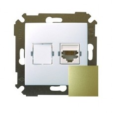 Механизм розетки компьютерной СП RJ-45 Simon34 бронза 34598-036
