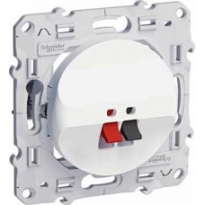 Механизм розетки аудио СП для колонок Odace белый SchE S52R487