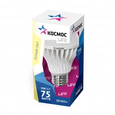 Лампа светодиодная LED А60 11Вт 220В E27 3000К Космос Lksm_LED10wA60E2730/Lksm_LED11wA60E2730