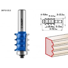 фреза кромочная фигурная №1, ЗУБР, ПРОФЕССИОНАЛ, 28712-22.2