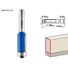фреза кромочная с нижним подшипником, ЗУБР, ПРОФЕССИОНАЛ, 28727-9.5-25