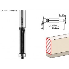 фреза кромочная с нижним подшипником, ЗУБР, ПРОФЕССИОНАЛ, 28783-12.7-38-12