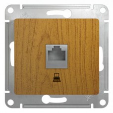 Механизм розетки 1-м СП RJ45 GLOSSA дер. дуб SchE GSL000581K
