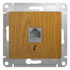 Механизм розетки телефонный 1-м СП RJ11 GLOSSA дер. дуб SchE GSL000581T