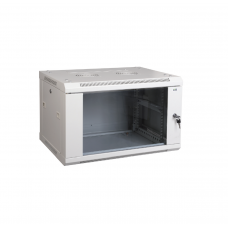 Шкаф 19 дюйм 12U 600х600 настен. стекл. дверь разборный сер. ITK LW35-12U66-GF