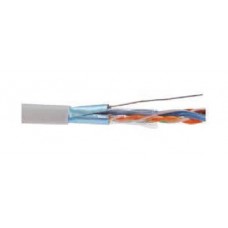 Кабель связи витая пара F/UTP экранир. (24AWG) кат.5е 4х2х0.52 ож PVC (305м) сер. (м) ITK LC1-C5E04-311