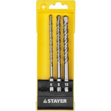 Набор буров по бетону SDS-Plus, STAYER, MASTER, 29250-H3
