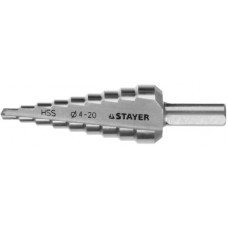 Сверло ступенчатое, STAYER, MASTER, 29660-4-20-9