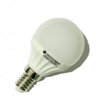Лампа светодиодная LED 3Вт Шарик 45мм E14 3000К Экономка Космос Eco_LED3wGL45E1430