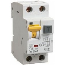 Дифавтомат 1п+N 2мод. C 16A 30mA тип A 6kA АВДТ-32 ИЭК MAD22-5-016-C-30