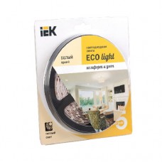 Лента светодиодная ECO LED LSR-3528WW60-4.8-IP20-12V (уп.5м) тепл. белый ИЭК LSR1-1-060-20-1-05