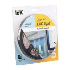 Лента светодиодная ECO LED LSR-3528W60-4.8-IP20-12V (уп.5м) белый ИЭК LSR1-2-060-20-1-05