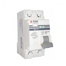 Дифавтомат 1п+N 2мод. C 25А 30мА тип AC 3кА АД-32 PROxima ЭКФ DA32-25-30-pro