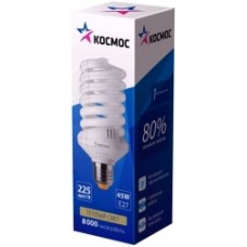 Лампа люминесцентная компактная SPC 45Вт E27 2700К трубка Т3 Космос LKsmT3SPC45wE2727