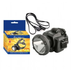Фонарь налобный LED 5366 (аккум. 220В LED 2 режима; черный) Ultraflash 11649