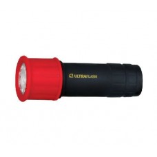 Фонарь LED15001-A (3XR03 светофор красн. с черный 9 LED блистер) Ultraflash 10479