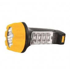 Фонарь LED3818 (аккум 220В черный/жел. 7+8 LED 2 режима SLA) Ultraflash 10973