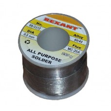 Припой с канифолью 250гр d0.8мм (Sn60 Pb40 Flux 2.2%) Rexant 09-3312