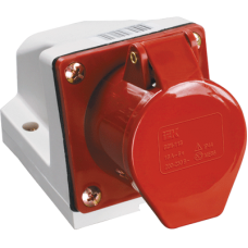Розетка наружной установки 16А 3P+PЕ 380В IP44 ССИ-114 ИЭК PSR12-016-4