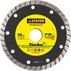 Круг отрезной алмазный для УШМ, STAYER, PROFESSIONAL, 3662-125_z01