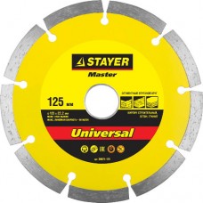 Круг отрезной алмазный для УШМ, STAYER, MASTER, 36671-125