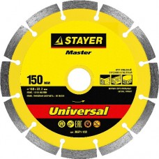 Круг отрезной алмазный для УШМ, STAYER, MASTER, 36671-150