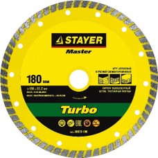 Круг отрезной алмазный для УШМ, STAYER, MASTER, 36673-180