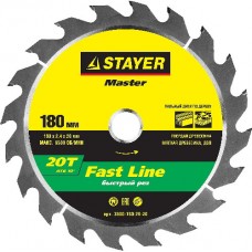 Диск пильный по дереву, STAYER, MASTER, 3680-180-20-20