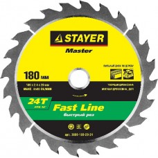 Диск пильный по дереву, STAYER, MASTER, 3680-180-20-24