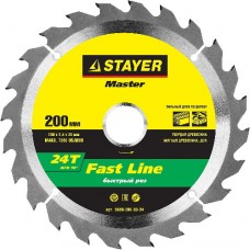 Диск пильный по дереву, STAYER, MASTER, 3680-200-30-24