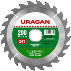 Диск пильный  по дереву, URAGAN, 36800-200-32-24