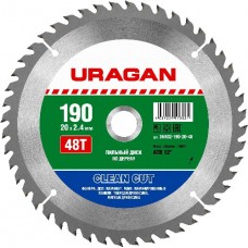 Диск пильный  по дереву, URAGAN, 36802-190-20-48