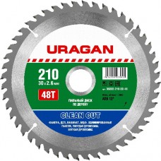 Диск пильный  по дереву, URAGAN, 36802-210-30-48