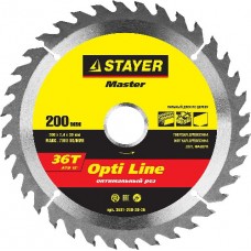 Диск пильный по дереву, STAYER, MASTER, 3681-200-30-36