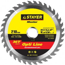 Диск пильный по дереву, STAYER, MASTER, 3681-210-30-36